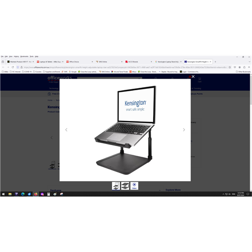 Kensington Laptop Stand Adjustable w Smartfit